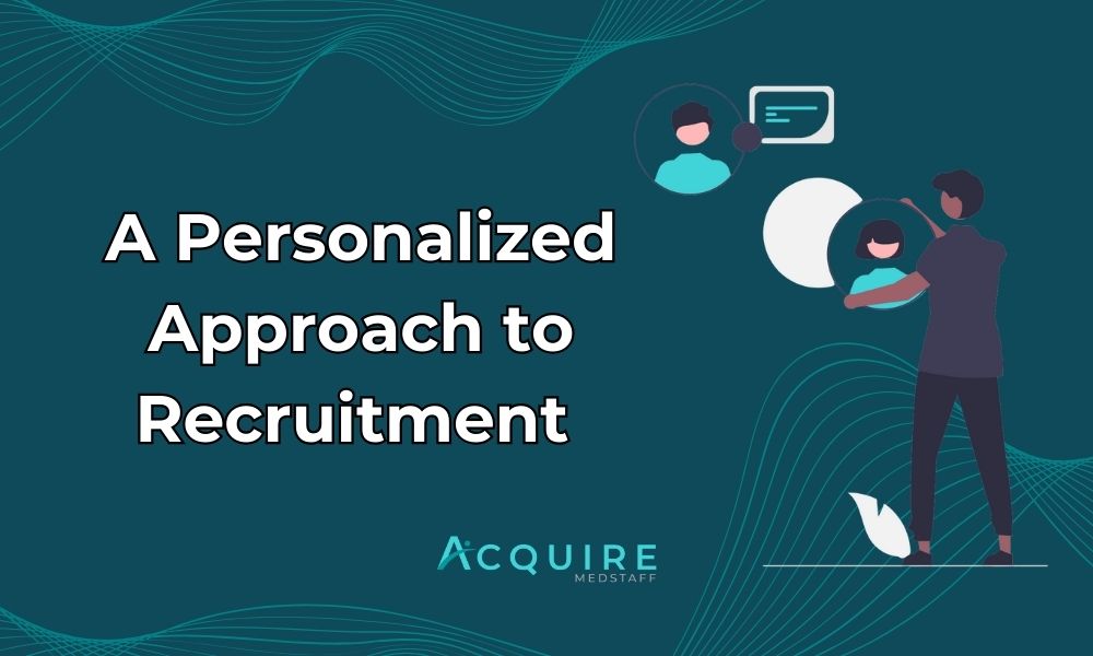 banner for the header titled – 'A Personalized Approach to Recruitment' with recruitment selection illustration.